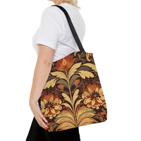 Scottish Thistle in Neutral Creamy Browns Fall Vibes Tote Bag!