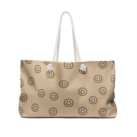 Cream Smiley Face Vacation Travel Weekender Bag! Free Shipping!!!