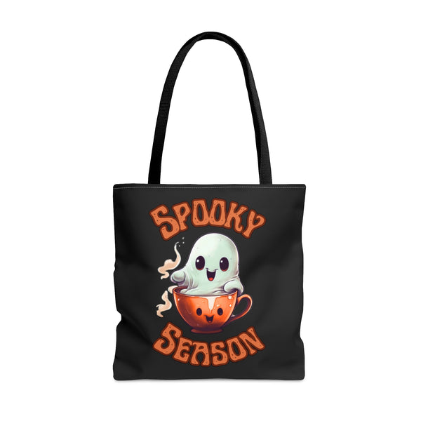 Spooky Season Version 2 Happy Little Ghost Halloween Fall Vibes Tote Bag!
