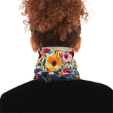 Boho Purple Florals Lightweight Neck Gaiter! 4 Sizes Available! Free Shipping! UPF +50! Great For All Outdoor Sports!