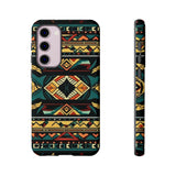 Black Aztec Tough Cases! Cellphone Cases! Multiple Sizes Available! Apple iPhone, Samsung Galaxy, and Google Pixel devices!