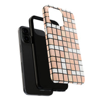 Pastel Pink Checkerboard Tough Phone Cases, Case-Mate!