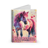 Valentines Day Light Pink Enchanted Horse Spiral Notebook - Ruled Line! Perfect For Gifting!