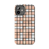 Pastel Pink Checkerboard Tough Phone Cases, Case-Mate!