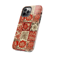 Royal Red Floral Fall Vibes Tough Phone Cases!