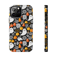 Spider Webs and Candy Corn Little Ghost Halloween Tough Phone Cases! Fall Vibes!