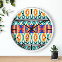 Aztec Print Mint and Orange Wall Clock! Perfect For Gifting! Free Shipping!!! 3 Colors Available!