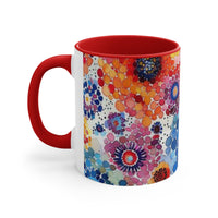 Boho Watercolor Tie Dye Swirls Accent Coffee Mug, 11oz! Free Shipping! Great For Gifting! Lead and BPA Free!