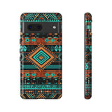 Turquoise Aztec Tough Cases! Cellphone Cases! Multiple Sizes Available! Apple iPhone, Samsung Galaxy, and Google Pixel devices!