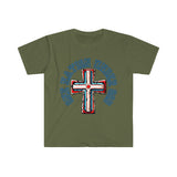 One Nation Under God USA Cross Independence Day Unisex Graphic Tees!