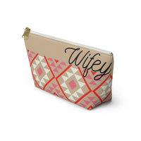 Wifey Pink Aztec Printed Travel Accessory Pouch, Check Out My Matching Weekender Bag! Free Shipping!!!