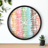 Boho Pastel Tie Dye Print Wall Clock! Perfect For Gifting! Free Shipping!!! 3 Colors Available!