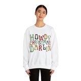 Howdy Christmas Darlin Unisex Heavy Blend Crewneck Sweatshirt! Christmas Gift For a Western Gal!
