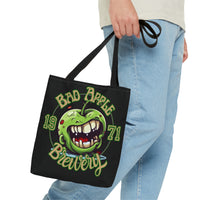 Bad Apple Brewery Halloween Humor Fall Vibes Tote Bag!