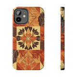 Reddish Orange Star Flower Fall Vibes Tough Phone Cases!