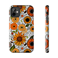 Sunflowers and Daisies Retro Fall Vibes Tough Phone Cases!