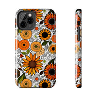 Sunflowers and Daisies Retro Fall Vibes Tough Phone Cases!