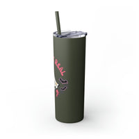 Creep It Real Roller Skating Skinny Tumbler with Straw, 20oz! Multiple Colors! Halloween!