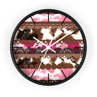 Western Pink Cow Print Wall Clock! Perfect For Gifting! Free Shipping!!! 3 Colors Available!