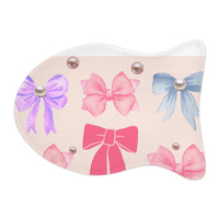 Pink Cream Bows and Pearls Lover Print Pet Feeding Mats! Dog and Cat Shapes! Foxy Pets! Free Shipping!!!