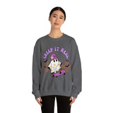 Creep it Real Skate Boarding Retro Ghost Unisex Heavy Blend Crewneck Sweatshirt! Halloween! Fall Vibes!