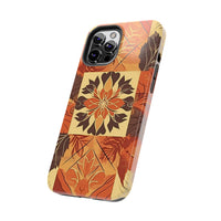 Reddish Orange Star Flower Fall Vibes Tough Phone Cases!