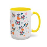 Coffee Mug - Fox Heart Medley Valentines Day Mug (11, 15oz)