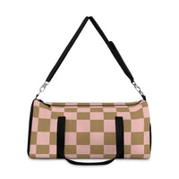 Pink Beige and Cream Plaid Duffel Bag! Free Shipping!!!