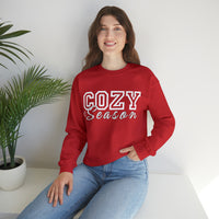 1 Cozy Season Christmas Edition Unisex Heavy Blend Crewneck Sweatshirt! Winter Vibes!