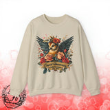 Valentines Day Cupid University Owl 1971 Unisex Sweatshirt! Retro! Plus Sizes Available!