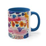 Abstract Watercolor Strokes Accent Coffee Mug, 11oz! Free Shipping! Great For Gifting! Lead and BPA Free!