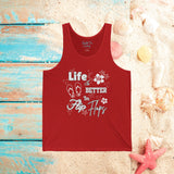 Life is Better In Flip Flops Unisex Jersey Tank! Summer Vibes! Free Shipping!