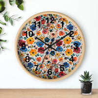 Boho Floral Cream Print Wall Clock! Perfect For Gifting! Free Shipping!!! 3 Colors Available!