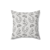 Western/Boho Horse Shoe Grey Botanicals Square Pillow!