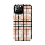 Pastel Pink Checkerboard Tough Phone Cases, Case-Mate!