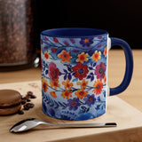 Boho Tropical Watercolor Florals Accent Coffee Mug, 11oz! Free Shipping! Great For Gifting! Lead and BPA Free!