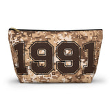 Cream Brown 1991 Travel Accessory Pouch, Check Out My Matching Weekender Bag! Free Shipping!!!