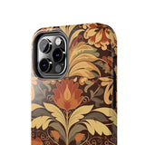 Creamy Brown Floral Fall Vibes Tough Phone Cases!