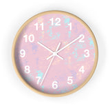 Boho Paint Washed Pink Print Wall Clock! Perfect For Gifting! Free Shipping!!! 3 Colors Available!