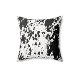 Western/Boho Black Cow Girl Cow Print Square Pillow!