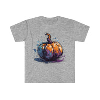 Watercolor Pumpkin Halloween Fall Vibes Unisex Graphic Tees!