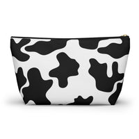 White and Black Cow Print Travel Accessory Pouch, Check Out My Matching Weekender Bag! Free Shipping!!!