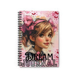 Valentines Day Dream Journal Red Hearts Younger Gal Floral Spiral Notebook - Ruled Line! Perfect For Gifting!