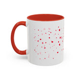 Disco Fox I Love You Valentines Day Accent Coffee Mug (11, 15oz)! Free Shipping! Microwave and Dishwasher Safe! BPA Free