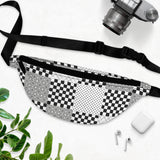 Classic Black Checkered Unisex Fanny Pack! Free Shipping! One Size Fits Most!