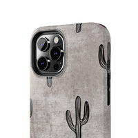 Grey Acid Wash Cactus Western Tough Phone Cases!