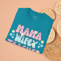 Mama Wifey Teacher Unisex Graphic Tees! All New Heather Colors!!! Free Shipping!!! Back To School!