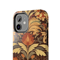 Creamy Brown Floral Fall Vibes Tough Phone Cases!