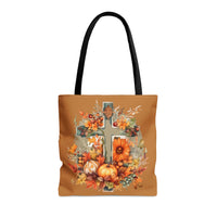 Autumn Steel Blue Floral Fall Vibes Tote Bag!