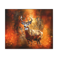 Western Mountain Deer Scenery in Oranges and Browns Canvas Gallery Wraps!